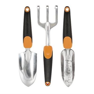 Fiskars 384490-1001 Ergo Hand Garden Tool Set, Black/Orange, 3 Piece