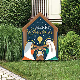 Big Dot of Happiness Holy Nativity - Party Decorations - Manger Scene Religious Christmas Welcome Yard Sign