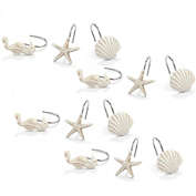Juvale Ocean Shower Curtain Hooks, Seahorse, Starfish, and Seashell (12 Pieces)