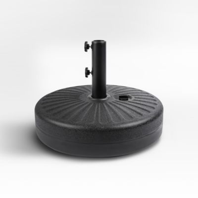 WestinTrends 20" Fillable Round Plastic Free Standing Market Umbrella Base, Black
