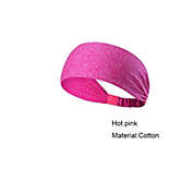 Stock Preferred Men & Women Wide Non Slip Sports Headbands in Hot Pink