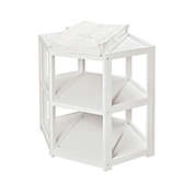 Badger Basket Co. White Diaper Corner Baby Changing Table