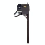 Special Lite Products Berkshire Curbside Mailbox with Newspaper Tube, Locking Insert and Albion Mailbox Post