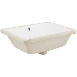 American Imaginations Undermount White Undermount Sink in Enamel Glaze Finish