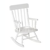 Gift Mark Home Kids Deluxe Children Spindle Rocking Chair White