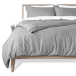 Bare Home Duvet Cover and Sham Set - Premium 1800 Ultra-Soft Brushed Microfiber - Hypoallergenic, Easy Care, Wrinkle Resistant (Heather Charcoal, Full)