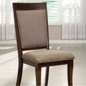 Furniture of America Woodmont Contemporary Side Chair, Walnut Finish, Set Of 2- Saltoro Sherpi