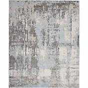 Nourison Imprints IMT02 Gray/Light Blue/Ivory Indoor Area Rug - 8&#39; x 10&#39;