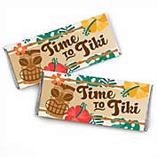 Big Dot of Happiness Tropical Luau - Candy Bar Wrapper Hawaiian Beach Party Favors - Set of 24