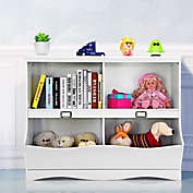 Slickblue Kids Storage Unit Baby Toy Organizer Children Bookshelf Bookcase-White