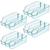 mDesign Small Plastic Baby Food Storage Bin, 3 Compartments