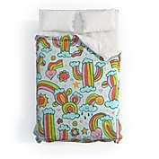 Deny Designs Doodle By Meg Rainbow Cacti Comforter