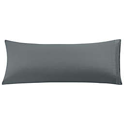 PiccoCasa Zipper Microfiber Embroidery Pillowcases, Dark Gray 20\
