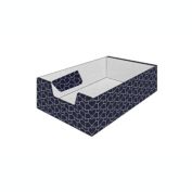 Sunlit Solutions Peek-a-boo 14 in. D x 10 in. W x 5 in. H Cardboard Cat Box in Blue