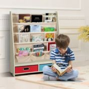 Hivago Kids Book and Toys Organizer Shelves-Beige