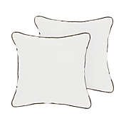 Outdoor Living and Style Set of 2 Sunbrella Canvas Natural/Canvas Taupe Outdoor Pillow, 18"