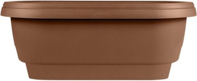 Friskars Classic Oval Deck Rail Planter, 24in  - Chocolate