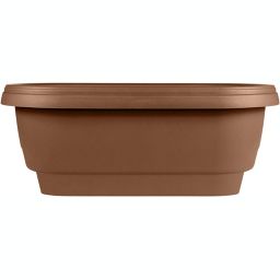 Friskars Classic Oval Deck Rail Planter, 24in  - Chocolate