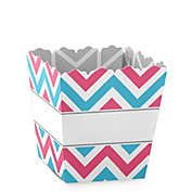 Big Dot of Happiness Chevron Gender Reveal - Party Mini Favor Boxes - Gender Reveal Party Treat Candy Boxes - Set of 12