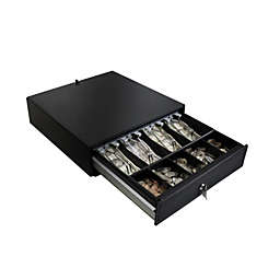 Adesso - Cash Drawer With Insert Tray Pos 16in 3 Point Locking Latch Bills & Coin Trays