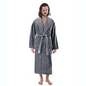 Classic Turkish Towels Shawl Collar Turkish Terry Cloth Robe With Pockets and Self-Tie Belt