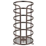 mDesign Metal Free Standing Toilet Paper Stand, Holds 3 Rolls