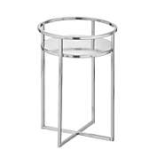 mDesign Small Metal Indoor/Outdoor Plant Stand for Flowers and Greenery