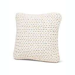 Anaya Home Braided White Down Alternative Pillow 20x20