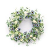 Melrose Home Decorative Cornflower Wreath 21.5"D Paper/EVA