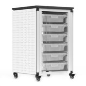 Luxor Modular Classroom Storage Cabinet - Single module with 6 small bins