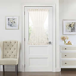 Kate Aurora Luxurious Batiste Sheer French Door Curtain Panel With Tieback - 56 in. W x 45 in. L, Beige