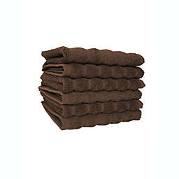 Classic Turkish Towels Genuine Cotton Soft Absorbent Brampton Washcloths 13x13 6 Piece Set