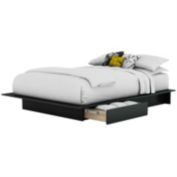 Slickblue Full / Queen size Modern Platform Bed Frame with 2 Storage Drawers