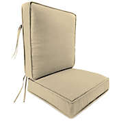 Jordan Manufacturing Boxed Edge With Piping Chair Cushion Beige