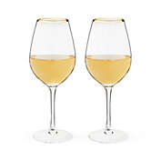 Twine Gilded Stemmed Wine Glass Set