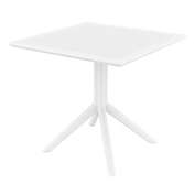 Luxury Commercial Living 31.5" White Solid Square Dining Table