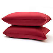 Cheer Collection Velour Throw Pillows - Set of 2 Decorative Couch Pillows - 12" x 20"