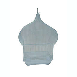 YML  Taj Mahal Top Shape Bird Cage with Removable Plastic Tray, White - Small