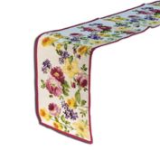 Homvare Christmas Table Runner for Holiday Dinner Parties   Woven Tapestry   13"x72"   Rose Garden