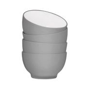 Bruntmor Ceramic Ceramic Dessert Bowl Set Of 4. 20 Oz Porcelain Ice Cream/ Snack/ Dessert/ Soup/ Dip Bowls. Safe For Oven, Microwave, Dishwasher. Serving Christmas Dinner. Grey