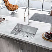 Inq Boutique 15 Inch Undermount Kitchen sink, 15" x 17" x 10" Single Bowl Kitchen Sinks