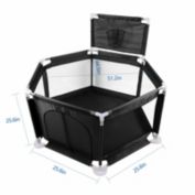Infinity Merch Portable Safety Playard PlayPen Washable Black