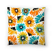 Americanflat - Bright Beach Floral Throw Pillow By Modern Tropical - 20.0"H x 20.0"W x 1.5"D
