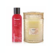 Pier 1 Cuban Vanilla Luxe Candle and Island Orchard Room Spray Set