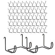 Juvale Pegboard Drill Holder Tool Organizer and L Hooks (52 Piece Set)