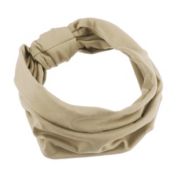 Unique Bargains Headbands Polyester Cotton Sweatbands Stretchy Moisture Wicking Headband for Sport Beige 1 Piece