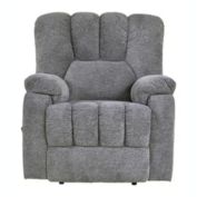 Lazzara Home Hooper Dark Gray Chenille Upholstered Manual Reclining Chair