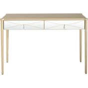 Camden Isle Modern Hallway, Entryway, Home Decorative Insley Console Table with 2 Storage Drawers - 48"W x 31.2"H, Clear