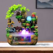 Stock Preferred Resin Waterfall Fountain Rockery Home Office Desktop Decor