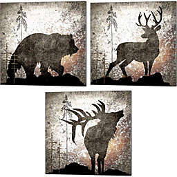 Great Art Now Calling Bear, Deer & Elk by LightBoxJournal 14-Inch x 14-Inch Canvas Wall Art (Set of 3)